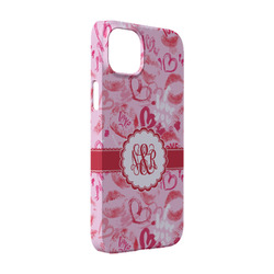 Lips n Hearts iPhone Case - Plastic - iPhone 14 (Personalized)