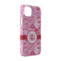 Lips n Hearts iPhone Case - Plastic - iPhone 14 Pro (Personalized)