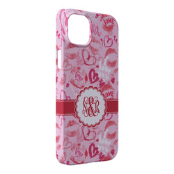 Lips n Hearts iPhone Case - Plastic - iPhone 14 Pro Max (Personalized)
