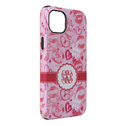 Lips n Hearts iPhone Case - Rubber Lined - iPhone 14 Pro Max (Personalized)