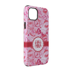 Lips n Hearts iPhone Case - Rubber Lined - iPhone 14 Pro (Personalized)