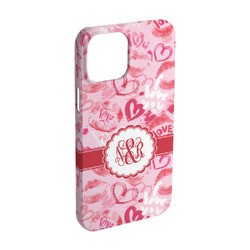 Lips n Hearts iPhone Case - Plastic - iPhone 15 (Personalized)