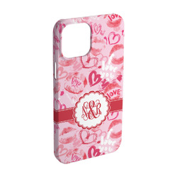 Lips n Hearts iPhone Case - Plastic - iPhone 15 Pro (Personalized)