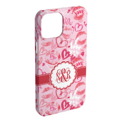 Lips n Hearts iPhone Case - Plastic (Personalized)