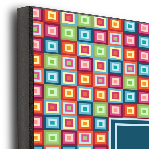 Retro Squares 11x14 Wood Print - Closeup