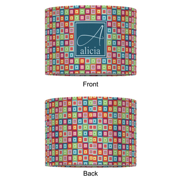 Retro Squares 12" Drum Lampshade - APPROVAL (Fabric)