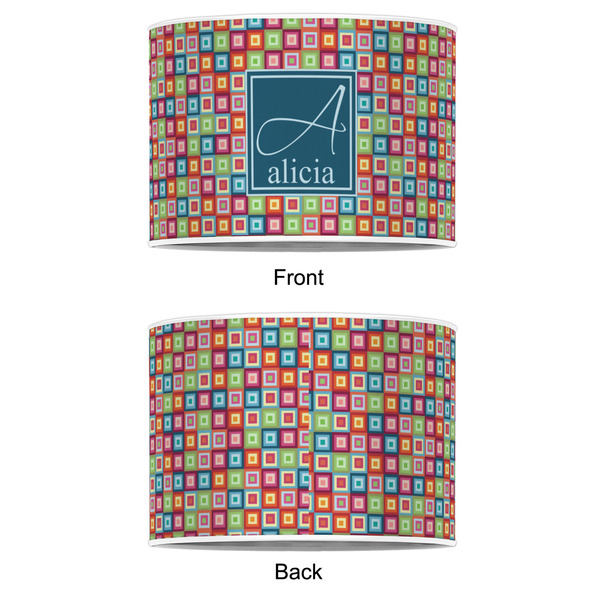 Retro Squares 12" Drum Lampshade - APPROVAL (Poly Film)