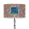 Retro Squares 12" Drum Lampshade - ON STAND (Poly Film)