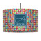 Retro Squares 12" Drum Pendant Lamp - Fabric (Personalized)