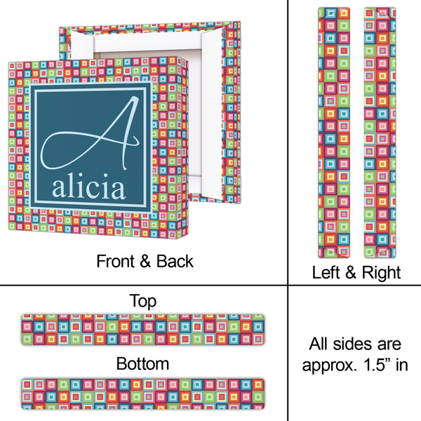 Retro Squares 12x12 - Canvas Print - Approval