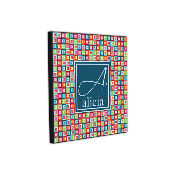 Retro Squares 12x12 Wood Print - Angle View