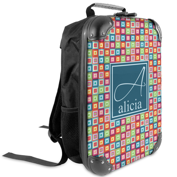 Custom Retro Squares Kids Hard Shell Backpack (Personalized)