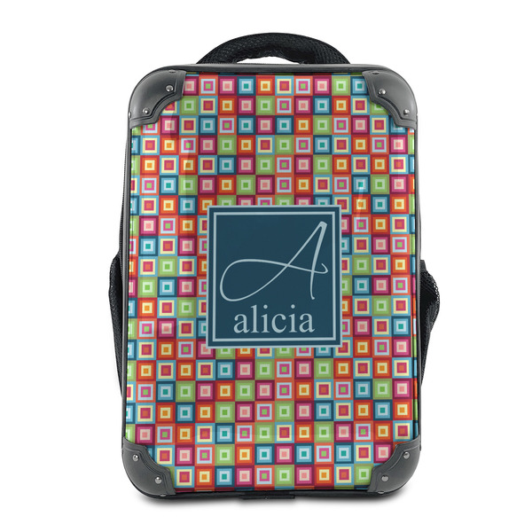 Custom Retro Squares 15" Hard Shell Backpack (Personalized)