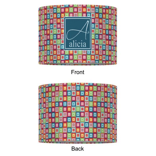 Retro Squares 16" Drum Lampshade - APPROVAL (Fabric)