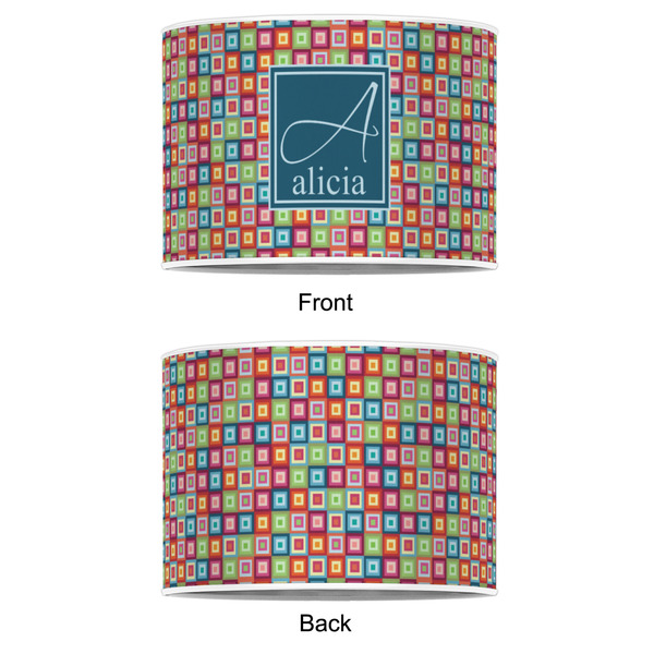 Retro Squares 16" Drum Lampshade - APPROVAL (Poly Film)