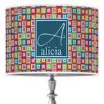Retro Squares Drum Lamp Shade (Personalized)