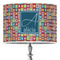Retro Squares 16" Drum Lampshade - ON STAND (Poly Film)