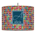 Retro Squares Drum Pendant Lamp (Personalized)