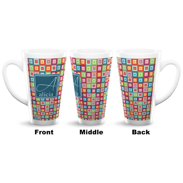 Retro Squares 16 Oz Latte Mug - Approval