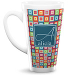 Retro Squares 16 Oz Latte Mug (Personalized)