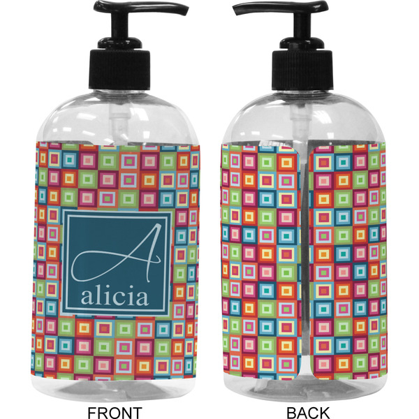 Retro Squares 16 oz Plastic Liquid Dispenser (Approval)