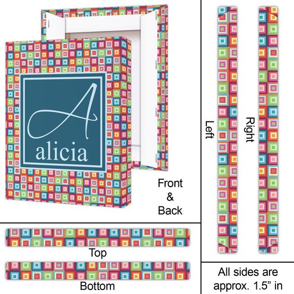 Retro Squares 16x20 - Canvas Print - Approval