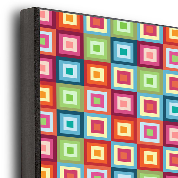 Retro Squares 16x20 Wood Print - Closeup
