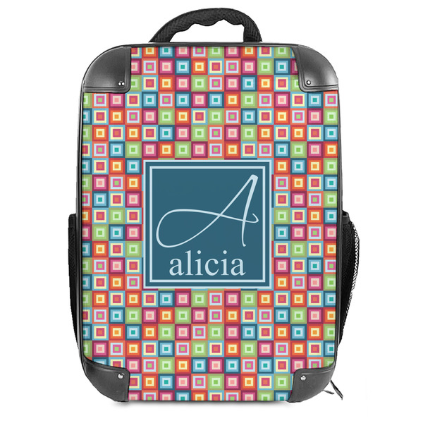 Custom Retro Squares 18" Hard Shell Backpack (Personalized)