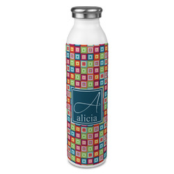Retro Squares 20oz Stainless Steel Water Bottle - Full Print (Personalized)