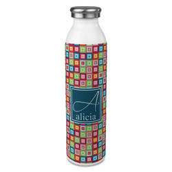 Retro Squares 20oz Stainless Steel Water Bottle - Full Print (Personalized)
