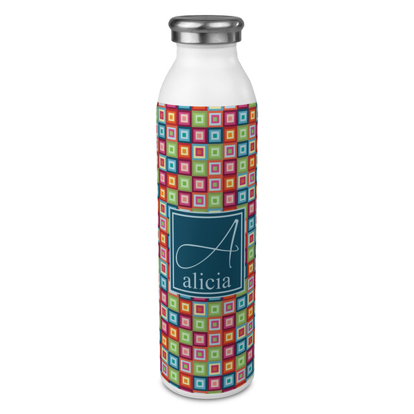 Custom Retro Squares 20oz Stainless Steel Water Bottle - Full Print (Personalized)