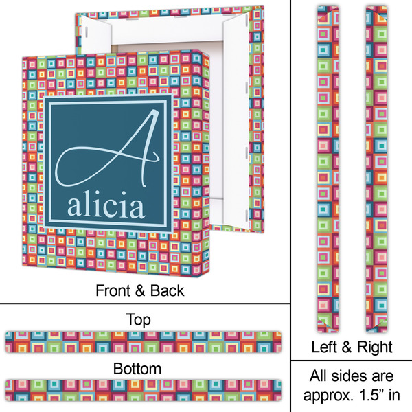 Retro Squares 20x24 - Canvas Print - Approval