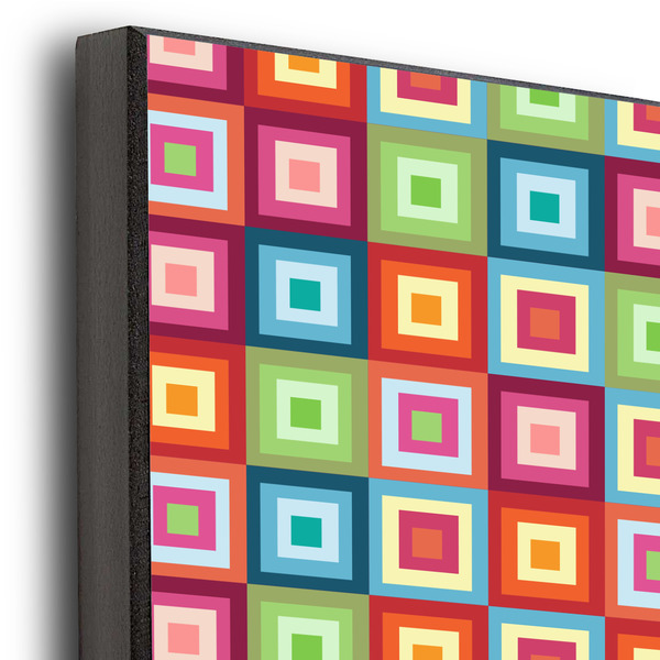 Retro Squares 20x24 Wood Print - Closeup
