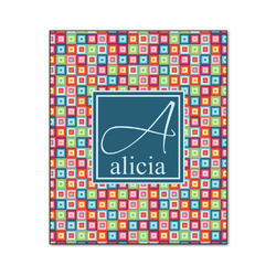Retro Squares Wood Print - 20x24 (Personalized)