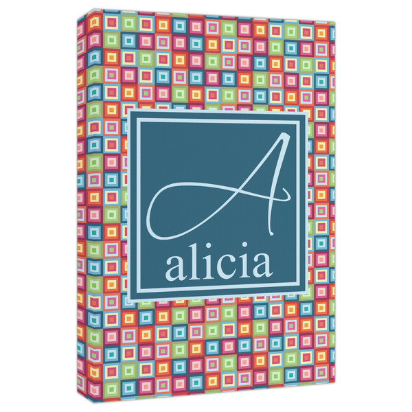 Custom Retro Squares Canvas Print - 20x30 (Personalized)