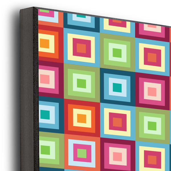 Retro Squares 20x30 Wood Print - Closeup