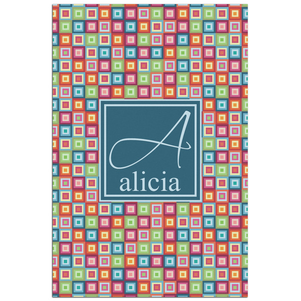 Custom Retro Squares Poster - Matte - 24x36 (Personalized)