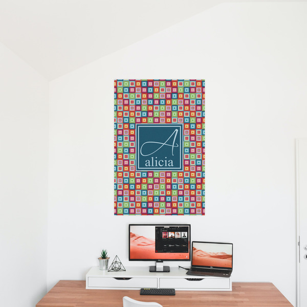 Retro Squares 24x36 - Matte Poster - On the Wall