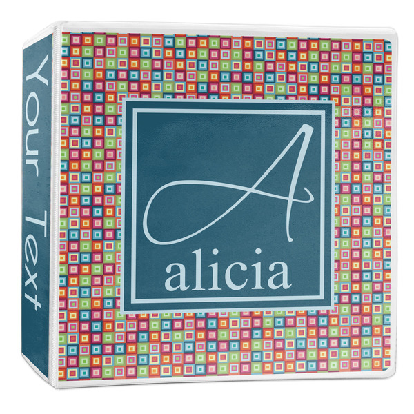 Custom Retro Squares 3-Ring Binder - 2 inch (Personalized)