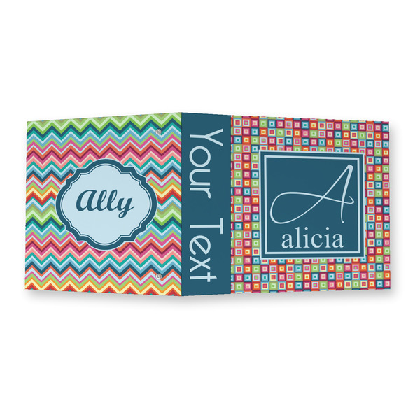 Retro Squares 3 Ring Binders - Full Wrap - 2" - OPEN OUTSIDE