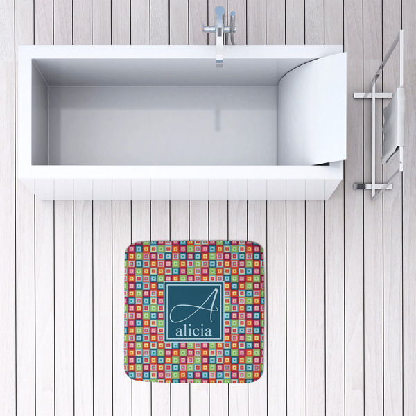 Retro Squares 48x48 Foam Memory Mat - LIFESTYLE