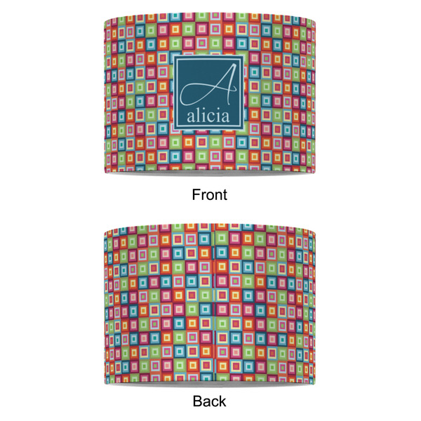 Retro Squares 8" Drum Lampshade - APPROVAL (Fabric)