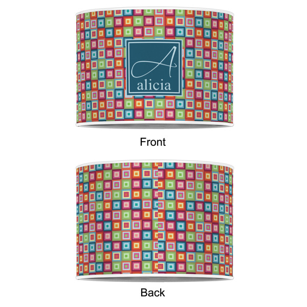 Retro Squares 8" Drum Lampshade - APPROVAL (Poly Film)
