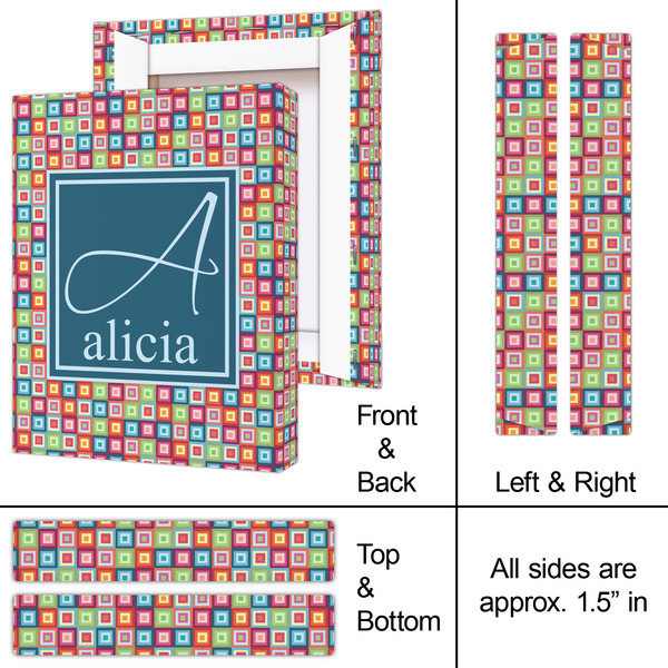 Retro Squares 8x10 - Canvas Print - Approval