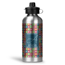 Retro Squares Water Bottle - Aluminum - 20 oz (Personalized)