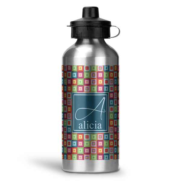 Custom Retro Squares Water Bottles - 20 oz - Aluminum (Personalized)