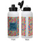 Retro Squares Aluminum Water Bottle - White APPROVAL