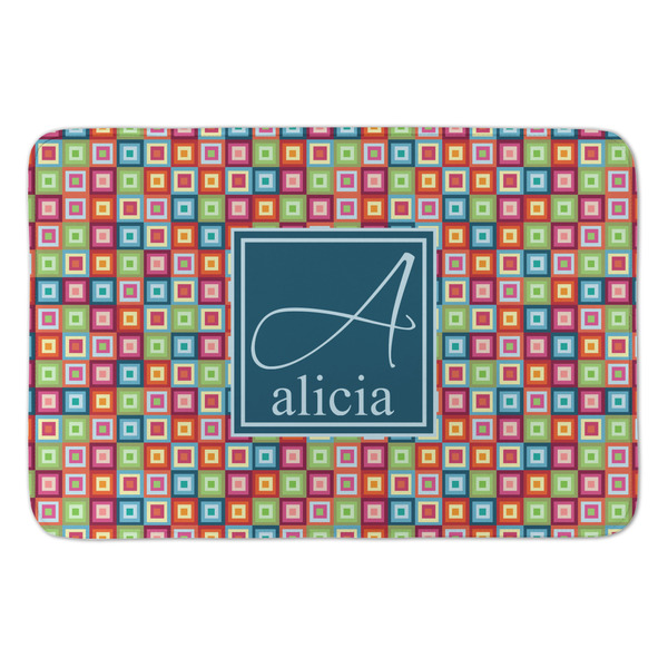 Custom Retro Squares Anti-Fatigue Kitchen Mat (Personalized)