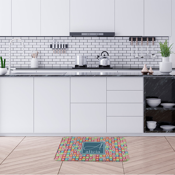 Retro Squares Anti-Fatigue Kitchen Mats - LIFESTYLE