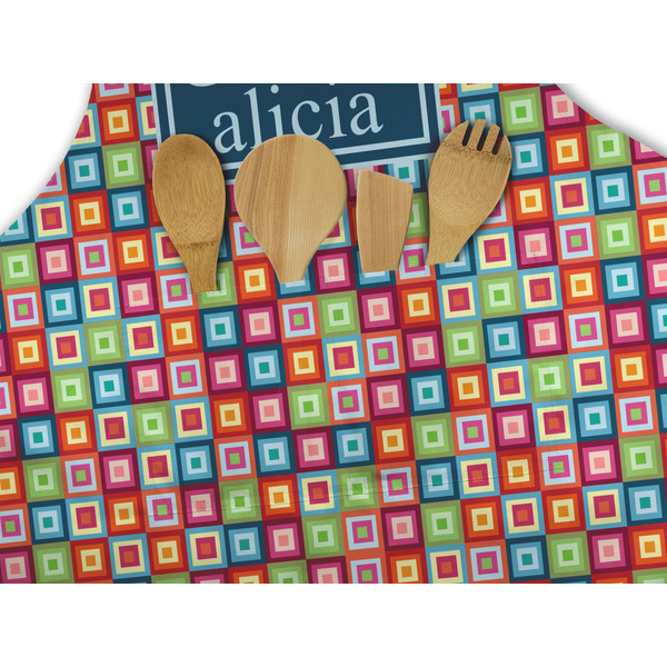 Retro Squares Apron - Pocket Detail with Props